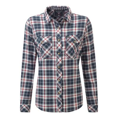 Navy check belle deluxe tcz cotton shirt